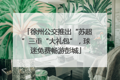 徐州公交推出“苏超”三重“大礼包”，球迷免费畅游彭城