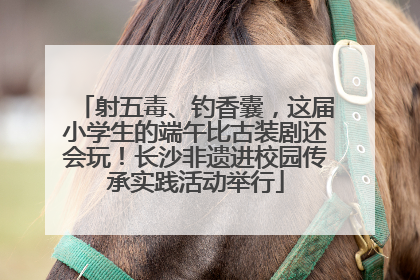 射五毒、钓香囊，这届小学生的端午比古装剧还会玩！长沙非遗进校园传承实践活动举行