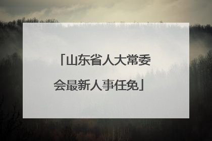 山东省人大常委会最新人事任免