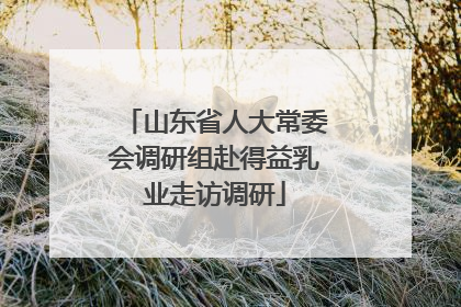 山东省人大常委会调研组赴得益乳业走访调研