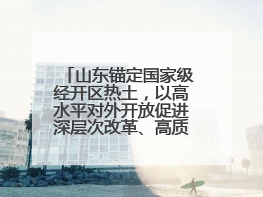 山东锚定国家级经开区热土，以高水平对外开放促进深层次改革、高质量发展