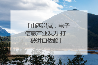 山西岢岚：电子信息产业发力 打破进口依赖