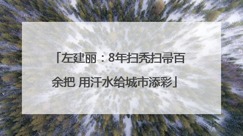 左建丽：8年扫秃扫帚百余把 用汗水给城市添彩