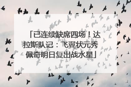 已连续缺席四场！达拉斯队记：飞翼状元秀佩奇明日复出战水星