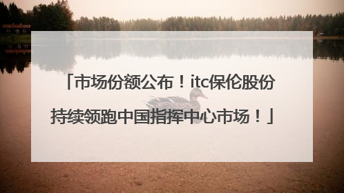 市场份额公布！itc保伦股份持续领跑中国指挥中心市场！