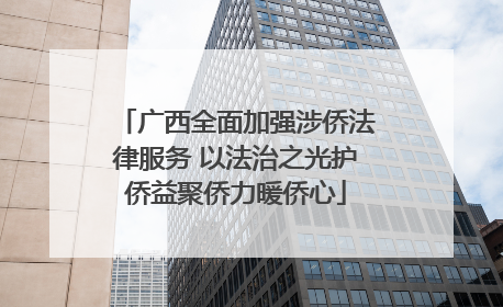 广西全面加强涉侨法律服务 以法治之光护侨益聚侨力暖侨心