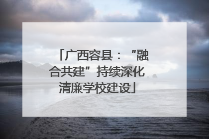 广西容县：“融合共建”持续深化清廉学校建设