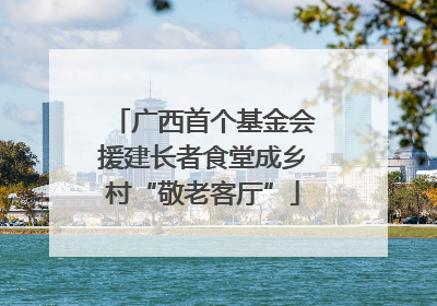广西首个基金会援建长者食堂成乡村“敬老客厅”