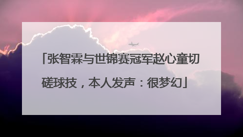 张智霖与世锦赛冠军赵心童切磋球技，本人发声：很梦幻