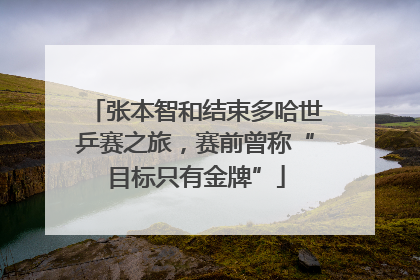 张本智和结束多哈世乒赛之旅，赛前曾称“目标只有金牌”