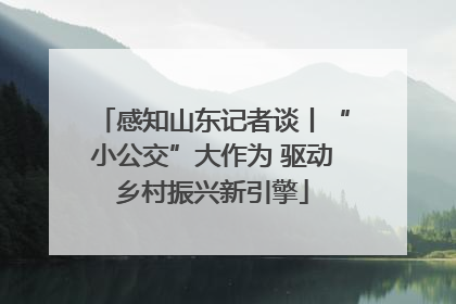 感知山东记者谈丨“小公交”大作为 驱动乡村振兴新引擎