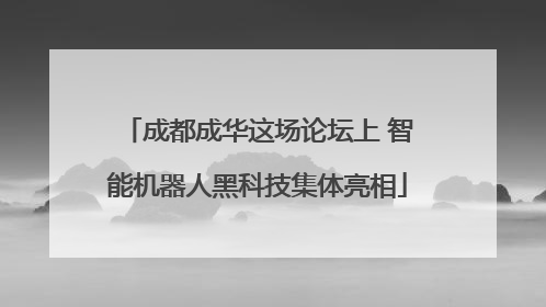 成都成华这场论坛上 智能机器人黑科技集体亮相