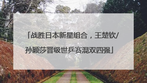 战胜日本新星组合，王楚钦/孙颖莎晋级世乒赛混双四强