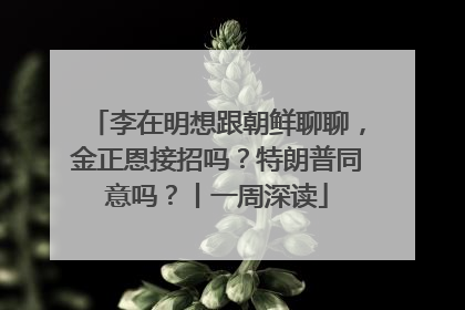 李在明想跟朝鲜聊聊，金正恩接招吗？特朗普同意吗？丨一周深读