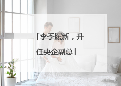 李季履新，升任央企副总