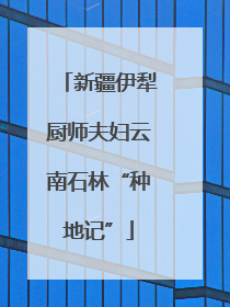 新疆伊犁厨师夫妇云南石林“种地记”