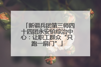 新疆兵团第三师四十四团永安镇综治中心：让职工群众“只跑一扇门”