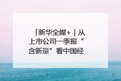 新华全媒+｜从上市公司一季报“含新量”看中国经济发展向“新”