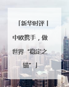 新华时评丨中欧携手，做世界“稳定之锚”