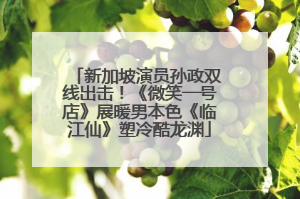 新加坡演员孙政双线出击！《微笑一号店》展暖男本色《临江仙》塑冷酷龙渊