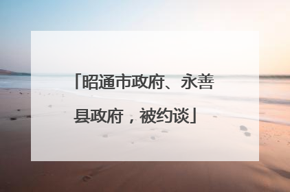 昭通市政府、永善县政府，被约谈