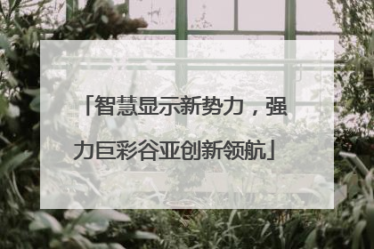 智慧显示新势力，强力巨彩谷亚创新领航