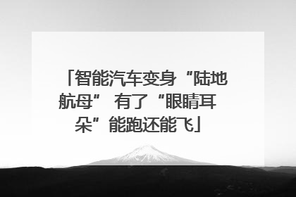 智能汽车变身“陆地航母” 有了“眼睛耳朵”能跑还能飞