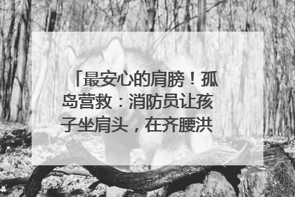 最安心的肩膀！孤岛营救：消防员让孩子坐肩头，在齐腰洪水里稳如泰山