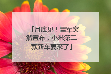 月底见！雷军突然宣布，小米第二款新车要来了