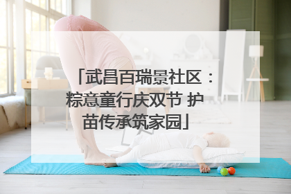 武昌百瑞景社区：粽意童行庆双节 护苗传承筑家园