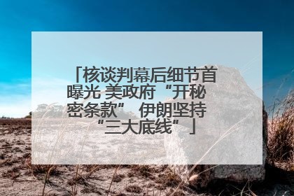 核谈判幕后细节首曝光 美政府“开秘密条款” 伊朗坚持“三大底线”