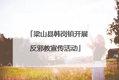 梁山县韩岗镇开展反邪教宣传活动