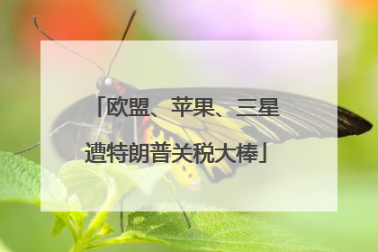 欧盟、苹果、三星遭特朗普关税大棒
