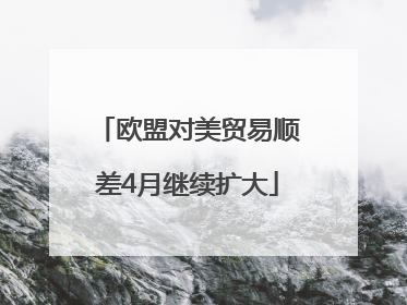 欧盟对美贸易顺差4月继续扩大