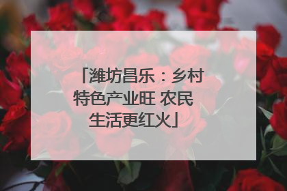 潍坊昌乐：乡村特色产业旺 农民生活更红火