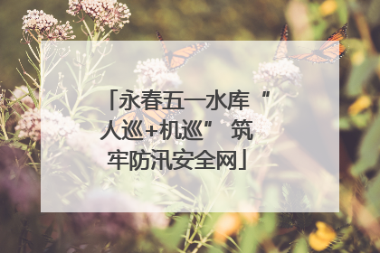 永春五一水库“人巡+机巡” 筑牢防汛安全网