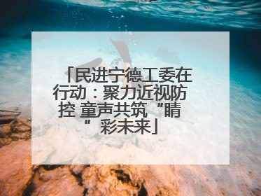 民进宁德工委在行动：聚力近视防控 童声共筑“睛”彩未来