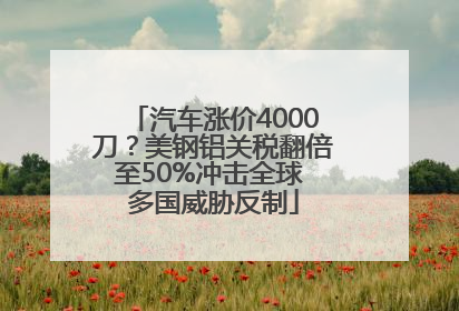 汽车涨价4000刀？美钢铝关税翻倍至50%冲击全球 多国威胁反制