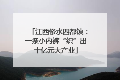 江西修水四都镇：一条小内裤“织”出十亿元大产业