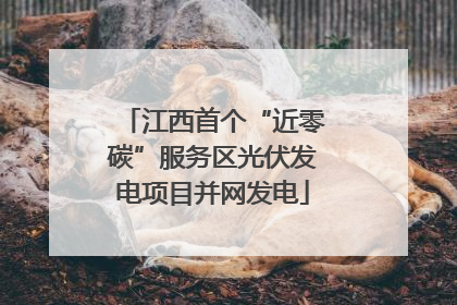 江西首个“近零碳”服务区光伏发电项目并网发电