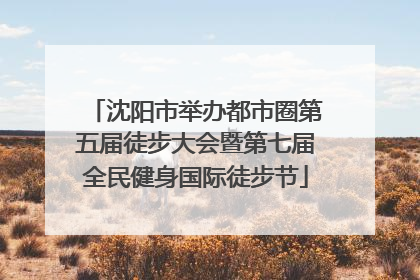 沈阳市举办都市圈第五届徒步大会暨第七届全民健身国际徒步节