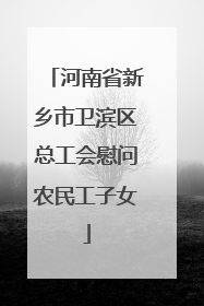 河南省新乡市卫滨区总工会慰问农民工子女
