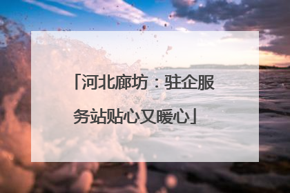 河北廊坊：驻企服务站贴心又暖心