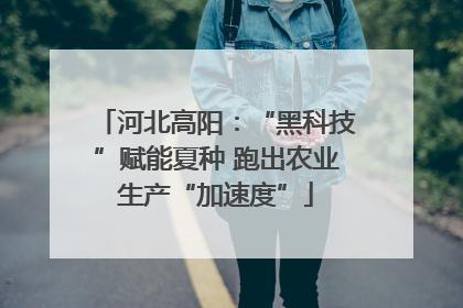 河北高阳：“黑科技”赋能夏种 跑出农业生产“加速度”