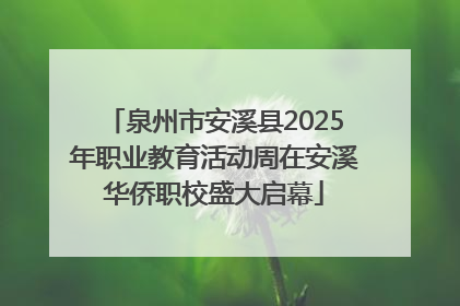 泉州市安溪县2025年职业教育活动周在安溪华侨职校盛大启幕