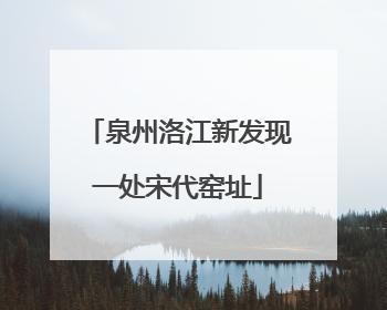 泉州洛江新发现一处宋代窑址