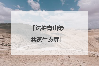 法护青山绿 共筑生态屏