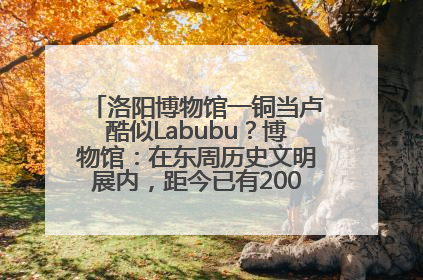 洛阳博物馆一铜当卢酷似Labubu？博物馆：在东周历史文明展内，距今已有2000多年历史