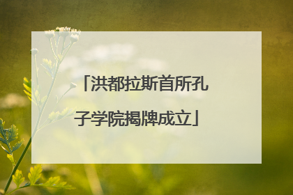 洪都拉斯首所孔子学院揭牌成立