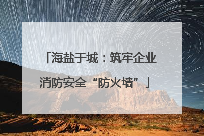 海盐于城：筑牢企业消防安全“防火墙”